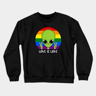 Alien LGBT flag, lgbt community, human. Crewneck Sweatshirt